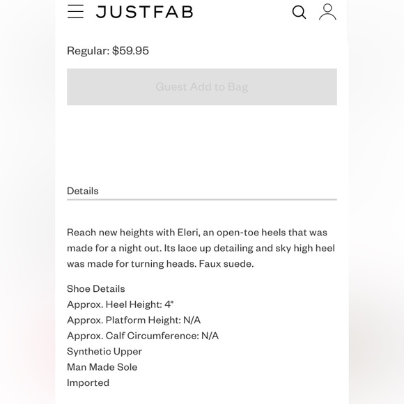 JustFab Eleri Black Stiletto Heels Sandals Lace Up Size 8 - Picture 7 of 15